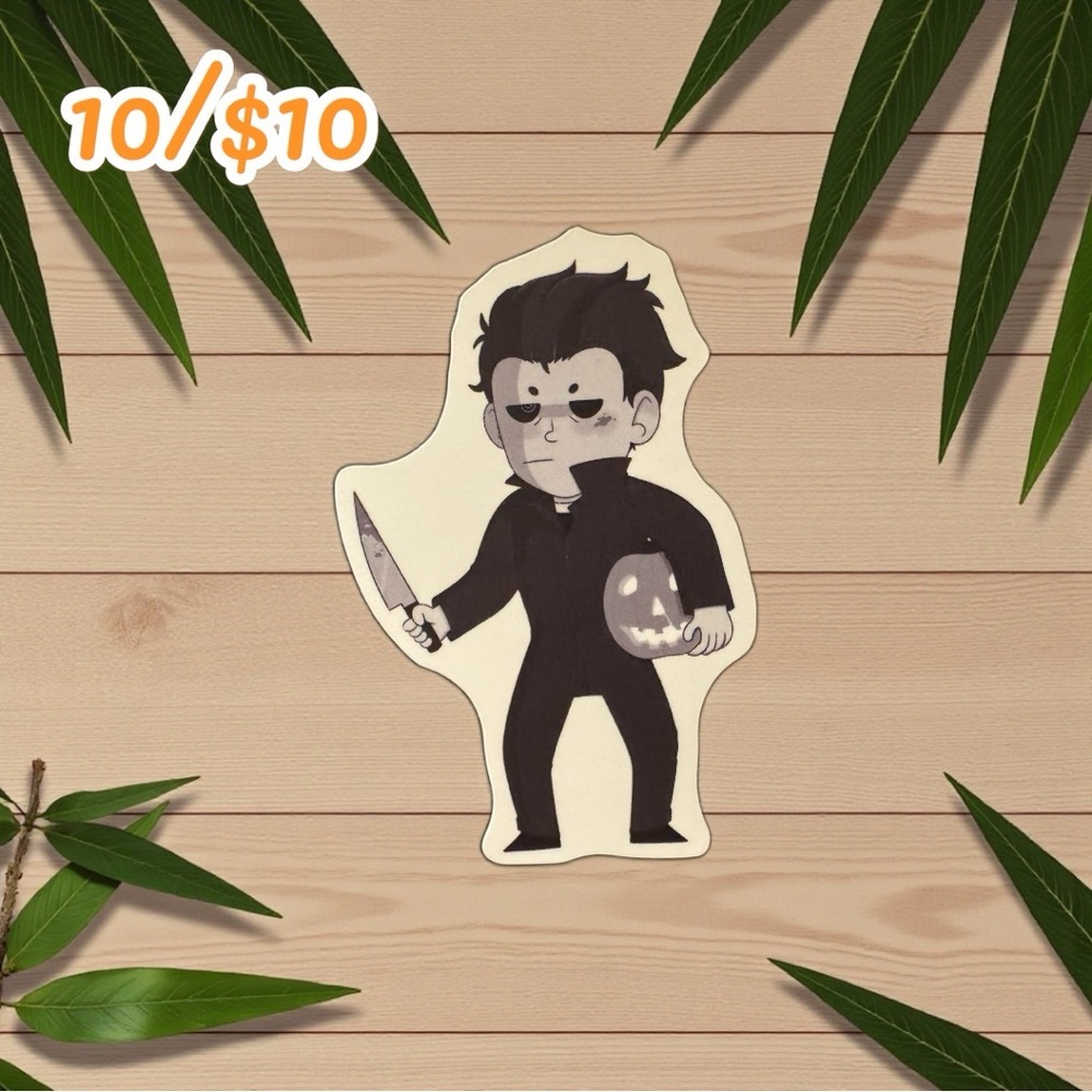 Chibi Michael Myers Halloween Sticker – 2.25” Matte
